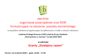 Galeria aktualności Szkolenie dla wnioskodawc&oacute;w: Zdobądź środki i dodatkowe punkty z LGD &bdquo;Partnerstwo w rozwoju&rdquo; 1