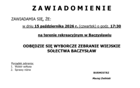 Galeria aktualności Zebranie wiejskie sołectwa Baczysław - wybory Sołtysa 1