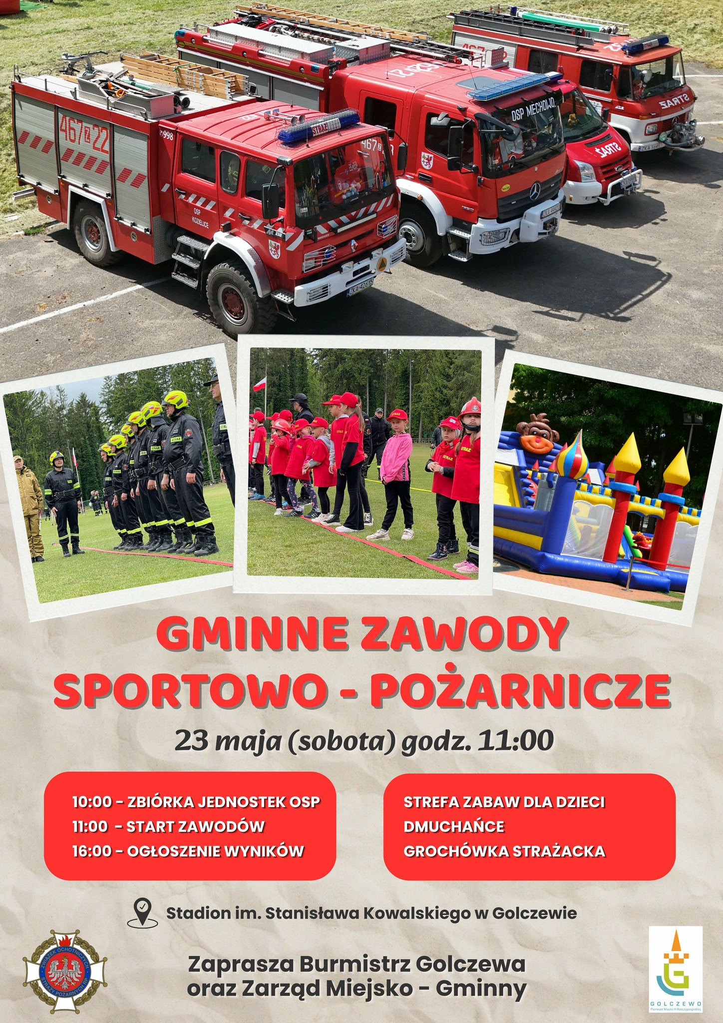 plakat gminnych zawod&oacute;w sportowo-pożarniczych