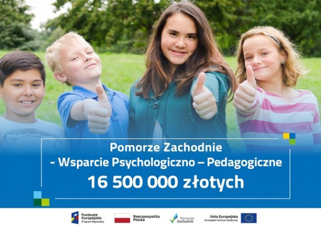 plakat dot. projektu pn. pomorze zachodnie - wsparcie psychologiczno-pedagogiczne