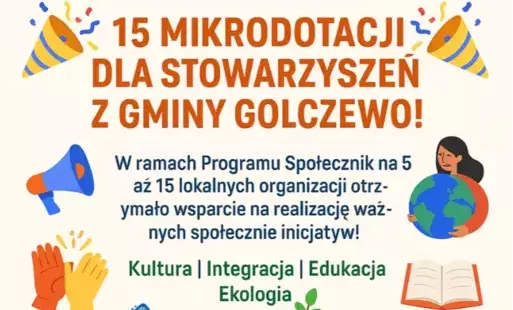 grafika 15 mikrodotacji dla stowarzyszeń dla gminy golczewo