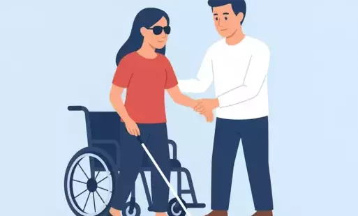 grafika-asystent osoby niepełnosprawnej