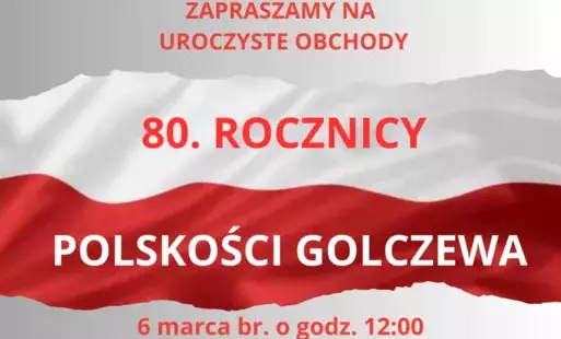 Plakat Obchody 80. rocznicy Polskości Golczewa
