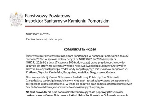 Zdjęcie do Komunikat dla mieszkańc&oacute;w!